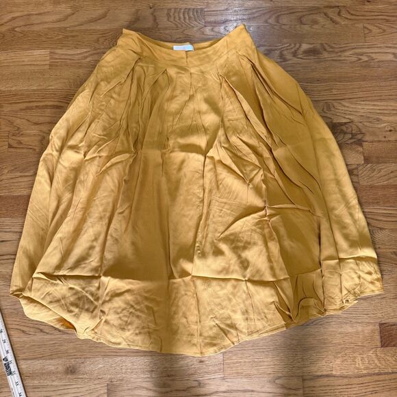 Ces Femme Pleated High Waist Skirt Mustard Medium‎ - Picture 2 of 6